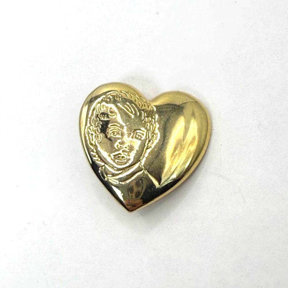 Vintage Variety Club Heart Brooch – Children's Charity Fundraising Pin Gold Tone